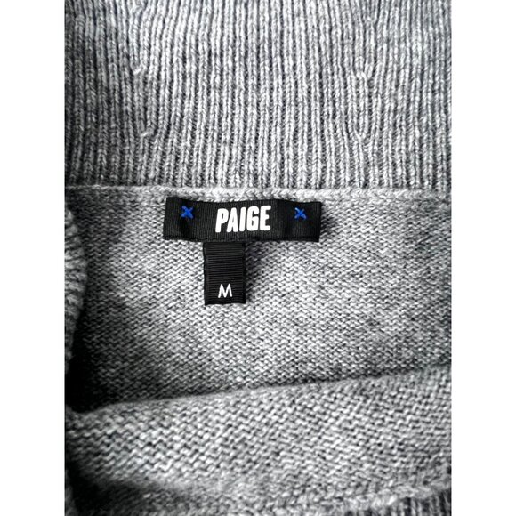 Paige Free People Womens Gray Wool Izabella Cowl Neck Off Shoulder Sweater Top M - Picture 16 of 16